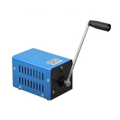 Portable Hand-Crank Generator for Outdoor with USB Ports | Emergency Use | 20W | 2000RPM | 5V | Blue Portable Hand-Crank Generator for Outdoor with USB Ports | Emergency Use | 20W | 2000RPM | 5V | Blue