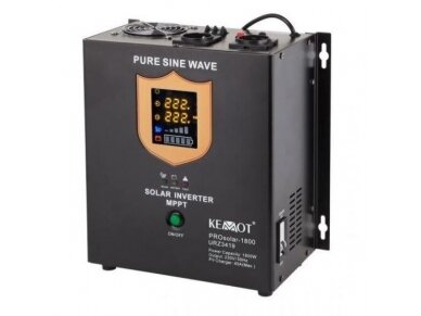 Nepertraukiamo maitinimo šaltinis | 1800W | 24V/230VAC | sinusas | stacionarus | juodas | KEMOT | PROsolar-1800 | URZ3419