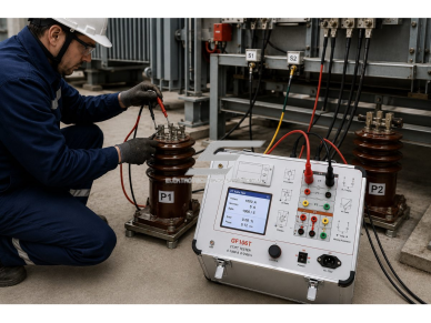 Nešiojamas CT/PT transformatorių testeris | srovės ir įtampos transformatorių analizatorius | 0–1000 A | 0–2500 V | tikslumas iki 0,2 % | USB | LCD 4