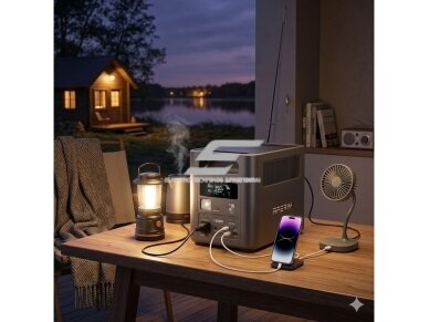 Nešiojamas rezervinis elektros energijos šaltinis | 1800W | 1024Wh | LiFePO4 | gryna sinusinė banga | APP valdymas | saulės įkrovimas 2 Nešiojamas rezervinis elektros energijos šaltinis | 1800W | 1024Wh | LiFePO4 | gryna sinusinė banga | APP valdymas | saulės įkrovimas 2