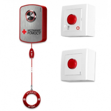Battery emergency call kit for accessible toilets | SOS button with pull cord and reset | BSX-400 signaller | receiver | LoRa up to 4 km | GORKE TdN-07B Battery emergency call kit for accessible toilets | SOS button with pull cord and reset | BSX-400 signaller | receiver | LoRa up to 4 km | GORKE TdN-07B
