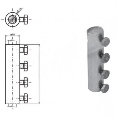 Wire connection clamp | 8–10mm | galvanized steel 1