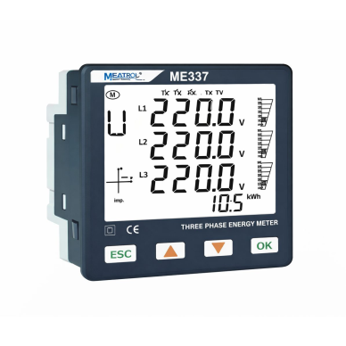 Rogowski paneelne võimsusanalüsaator | pinge ja voolu mõõtmine | 220 V AC | CT 1A/5A sisend | LCD-ekraan | 6 tariifi | MODBUS RS485 | ME337CD2 Rogowski paneelne võimsusanalüsaator | pinge ja voolu mõõtmine | 220 V AC | CT 1A/5A sisend | LCD-ekraan | 6 tariifi | MODBUS RS485 | ME337CD2