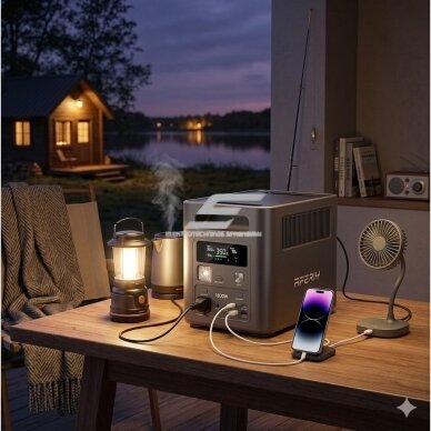 Портативный резервный источник питания | 1800W | 1024Wh | LiFePO4 | чистая синусоида | управление через приложение | солнечная зарядка 2