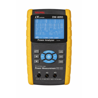 Portable three-phase electrical network analyzer | 3000A | 0–600V | digital display | non-invasive measurement with clamp | data logging