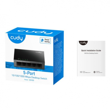 Gigabit Ethernet switch 5 ports | wired network expansion | 10Gbps | 7.44Mpps | 1000Mbps | Plug & Play | unmanaged | SWITCH CUDY GS105 3