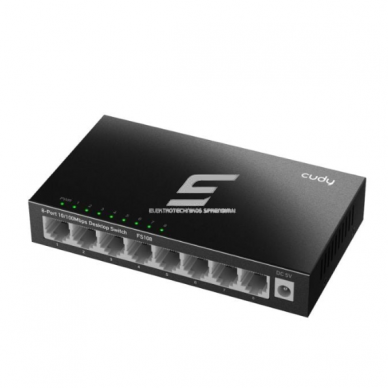 Haldamata Ethernet lüliti 8 porti | metallkorpus | 1.6Gbps | 1.1904Mpps | 10/100Mbps | Plug & Play | SWITCH CUDY FS108