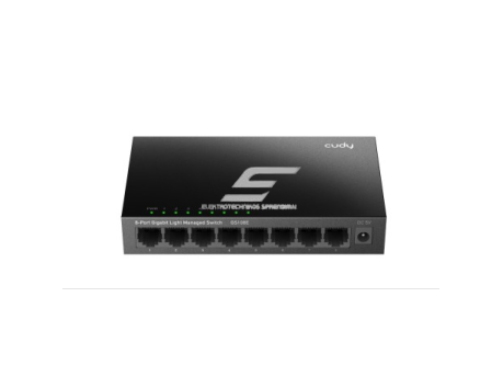 Nevaldomas Gigabit Ethernet  komutatorius 8 portai  | 16Gbps | 11.9Mpps | 10/100/1000 Mbps | Plug & Play | SWITCH CUDY GS108