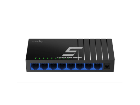 Nevaldomas Gigabit komutatorius 8 portai  | plastikinis | 16Gbps | 11.9Mpps | 10/100/1000 Mbps | Plug & Play | SWITCH CUDY GS108D