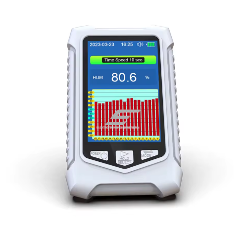 Pārnēsājams ozona (O₃) gāzes detektors 3-in-1 | 0–50 ppm | temperatūra + mitrums | LCD displejs | skaņas signalizācija | Li-ion 2000 mAh | ABS plastmasa 1