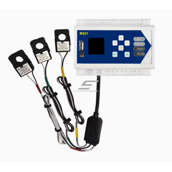 Rogowski power and power quality analyzer | DIN rail mounted | with data logging | MODBUS TCP / RTU | MQ21 1 Rogowski power and power quality analyzer | DIN rail mounted | with data logging | MODBUS TCP / RTU | MQ21 1