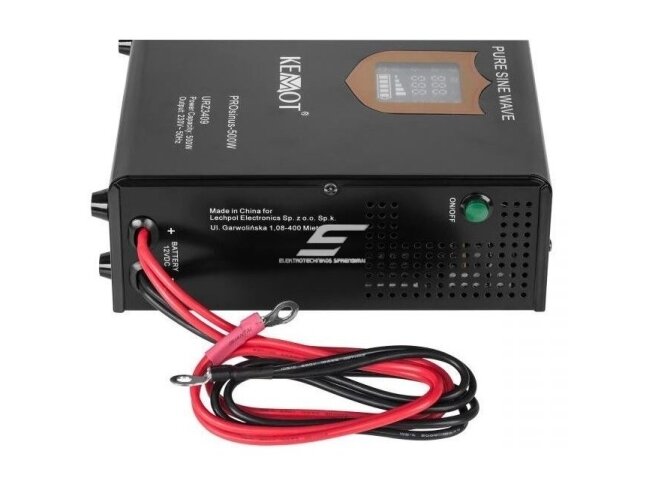 Nepertraukiamo maitinimo šaltinis | 500W | 12V/230VAC | sinusas | stacionarus | juodas | KEMOT | URZ3409 1 Nepertraukiamo maitinimo šaltinis | 500W | 12V/230VAC | sinusas | stacionarus | juodas | KEMOT | URZ3409 1