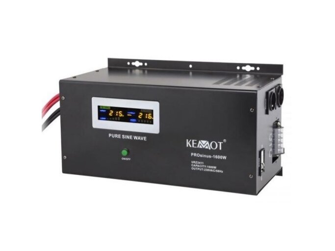 Nepertraukiamo maitinimo šaltinis | 1600W | 12V/230VAC | sinusas | stacionarus | juodas | KEMOT | URZ3411 Nepertraukiamo maitinimo šaltinis | 1600W | 12V/230VAC | sinusas | stacionarus | juodas | KEMOT | URZ3411