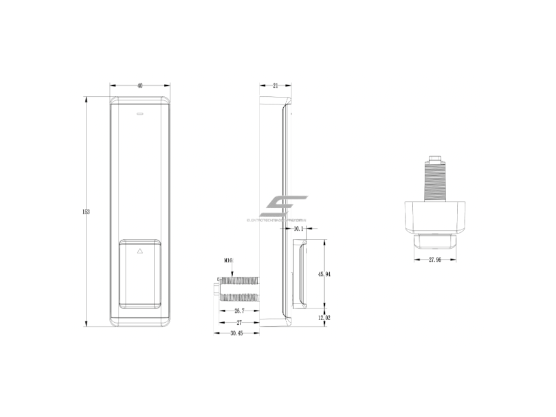NFC išmanioji spyna spintelėms | be baterijos | telefono NFC atrakinimas | IP66 | 153x40x51.45mm | aliuminis + ABS | juoda/sidabrinė 2 NFC išmanioji spyna spintelėms | be baterijos | telefono NFC atrakinimas | IP66 | 153x40x51.45mm | aliuminis + ABS | juoda/sidabrinė 2