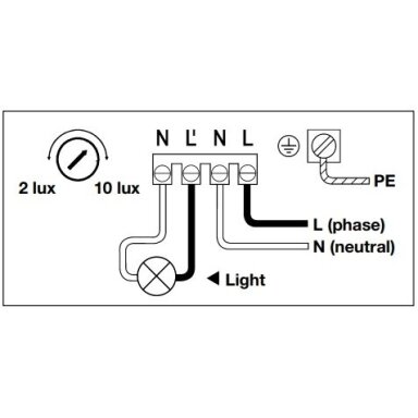 Photo relay with built-in sensor | wall-mounted | 1000 W | 230–240 V AC | 2–30 lx | IP54 | Steinel | NightMatic 2000 Photo relay with built-in sensor | wall-mounted | 1000 W | 230–240 V AC | 2–30 lx | IP54 | Steinel | NightMatic 2000