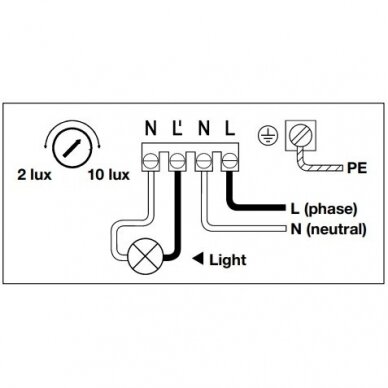 Photo relay with built-in sensor | wall-mounted | 1000 W | 230–240 V AC | 2–30 lx | IP54 | Steinel | NightMatic 2000 1 Photo relay with built-in sensor | wall-mounted | 1000 W | 230–240 V AC | 2–30 lx | IP54 | Steinel | NightMatic 2000 1