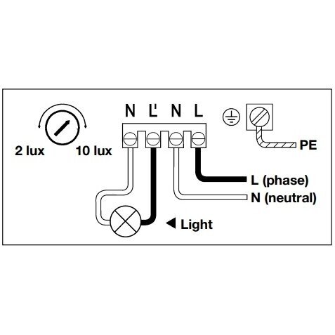 Photo relay with built-in sensor | wall-mounted | 1000 W | 230–240 V AC | 2–30 lx | IP54 | Steinel | NightMatic 2000 1 Photo relay with built-in sensor | wall-mounted | 1000 W | 230–240 V AC | 2–30 lx | IP54 | Steinel | NightMatic 2000 1