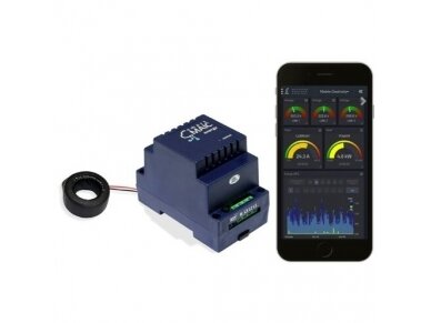 Modulinis | išmanus elektros tinklo 230V analizatorius vienfazis | su srovės transformatoriumi CT | 100A | DIN | Wi-Fi | smart-MAIC | D101-1 Modulinis | išmanus elektros tinklo 230V analizatorius vienfazis | su srovės transformatoriumi CT | 100A | DIN | Wi-Fi | smart-MAIC | D101-1