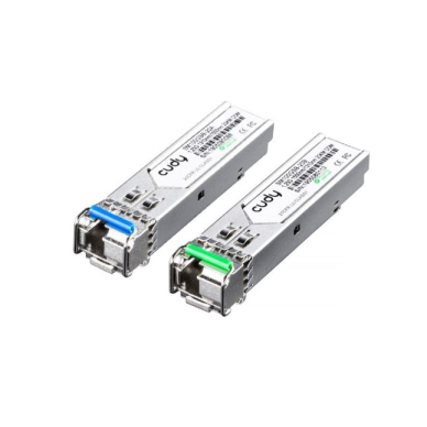 Integrēts optiskais SFP raiduztvērējs | 1,25 Gbps | Single Mode savienojums | LC savienotājs | līdz 20 km | zems EMI līmenis un laba ESD aizsardzība | CUDY SM100GSB-20AB Integrēts optiskais SFP raiduztvērējs | 1,25 Gbps | Single Mode savienojums | LC savienotājs | līdz 20 km | zems EMI līmenis un laba ESD aizsardzība | CUDY SM100GSB-20AB