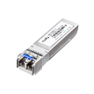 Optiskais transīvers (SFP+) | 10G | 1310 nm | LC Duplex savienojums | līdz 10 km | hot-plug funkcija | CUDY SM10GSA-10H Optiskais transīvers (SFP+) | 10G | 1310 nm | LC Duplex savienojums | līdz 10 km | hot-plug funkcija | CUDY SM10GSA-10H