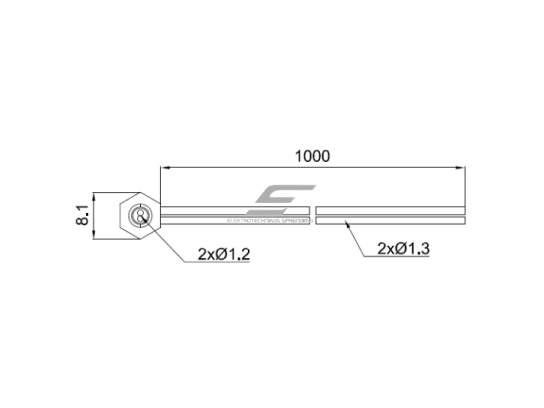 Optinio pluošto | šviesolaidžio galvutė | jutiklis | 35/110/200mm | M4 | kampinis | nikeliuotas žalvaris 2
