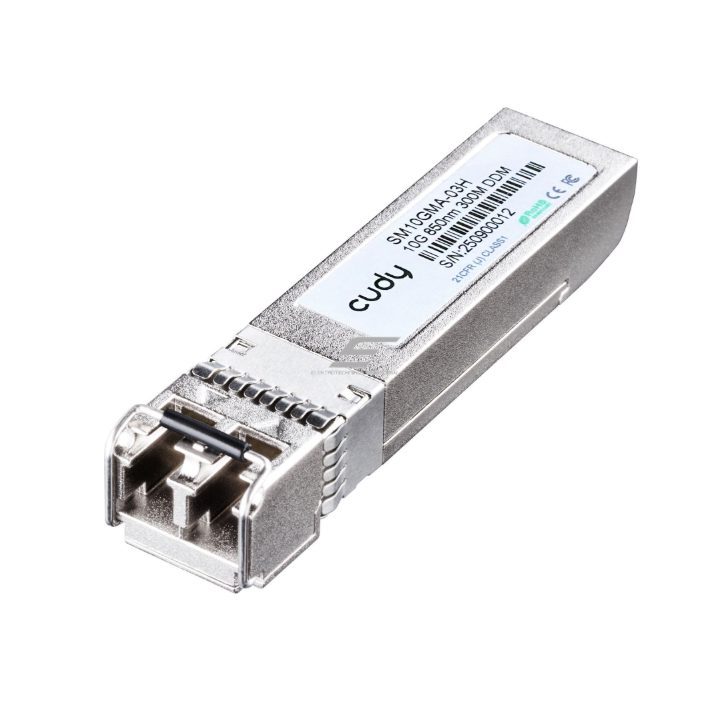 Optiskais / vara integrējamais keitiklis (SFP+) | 11,3 Gbps | 850 nm | Multi-Mode | LC savienotājs | līdz 300 m | Hot-pluggable Optiskais / vara integrējamais keitiklis (SFP+) | 11,3 Gbps | 850 nm | Multi-Mode | LC savienotājs | līdz 300 m | Hot-pluggable