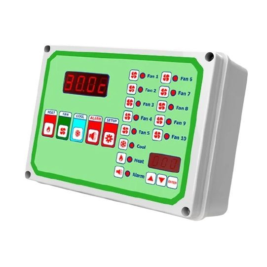 Air quality | microclimate controller | for 8 fan groups | for 2 cooling units | for heating | for lighting 2 Air quality | microclimate controller | for 8 fan groups | for 2 cooling units | for heating | for lighting 2