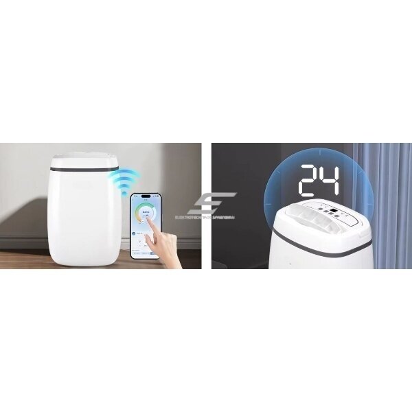 Smart household air dehumidifier | moisture collector | 160W | 230V | 12L/24h | 90m³/h | 475x325x248mm | white | Wi-Fi 3