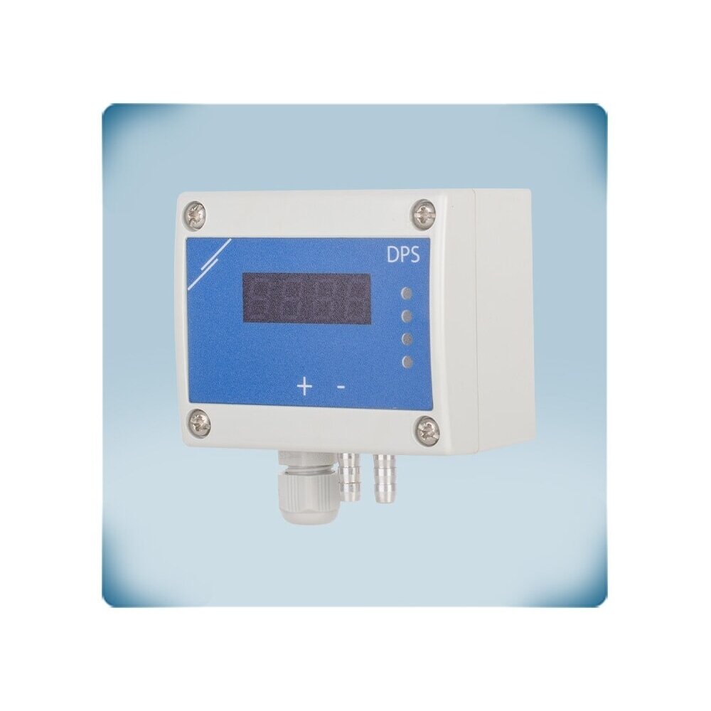 Pastāvīga spiediena PI kontrolieris ventilatoriem ar displeju | 0-1000Pa | 0-10VDC/0-20mA/PWM | Modbus RTU | 24VAC/VDC | IP65 | Sentera Controls | DPSPG-1K0 1