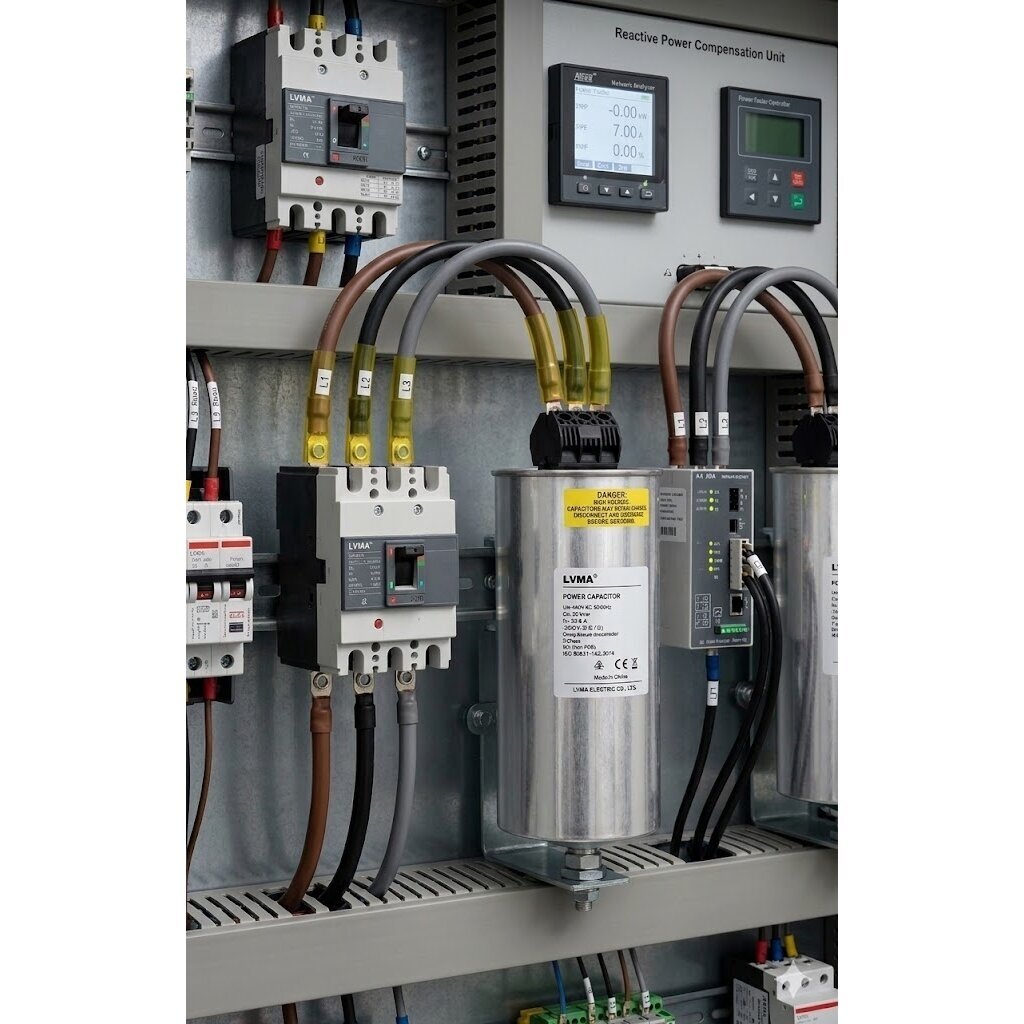 Reactive power compensation capacitor | 5kVAr | 440V AC | 3-phase | 82.2μF | Ø76x240mm | 50Hz | for improving the power factor of industrial electrical networks 1 Reactive power compensation capacitor | 5kVAr | 440V AC | 3-phase | 82.2μF | Ø76x240mm | 50Hz | for improving the power factor of industrial electrical networks 1