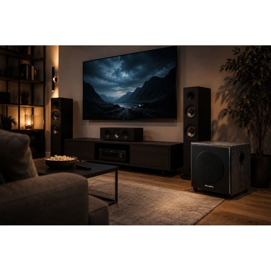 Pasīvais zemfrekvences skaļrunis | skaļrunis | 100W | 4 Ω | 310x300x320mm | melna koka apdare 3