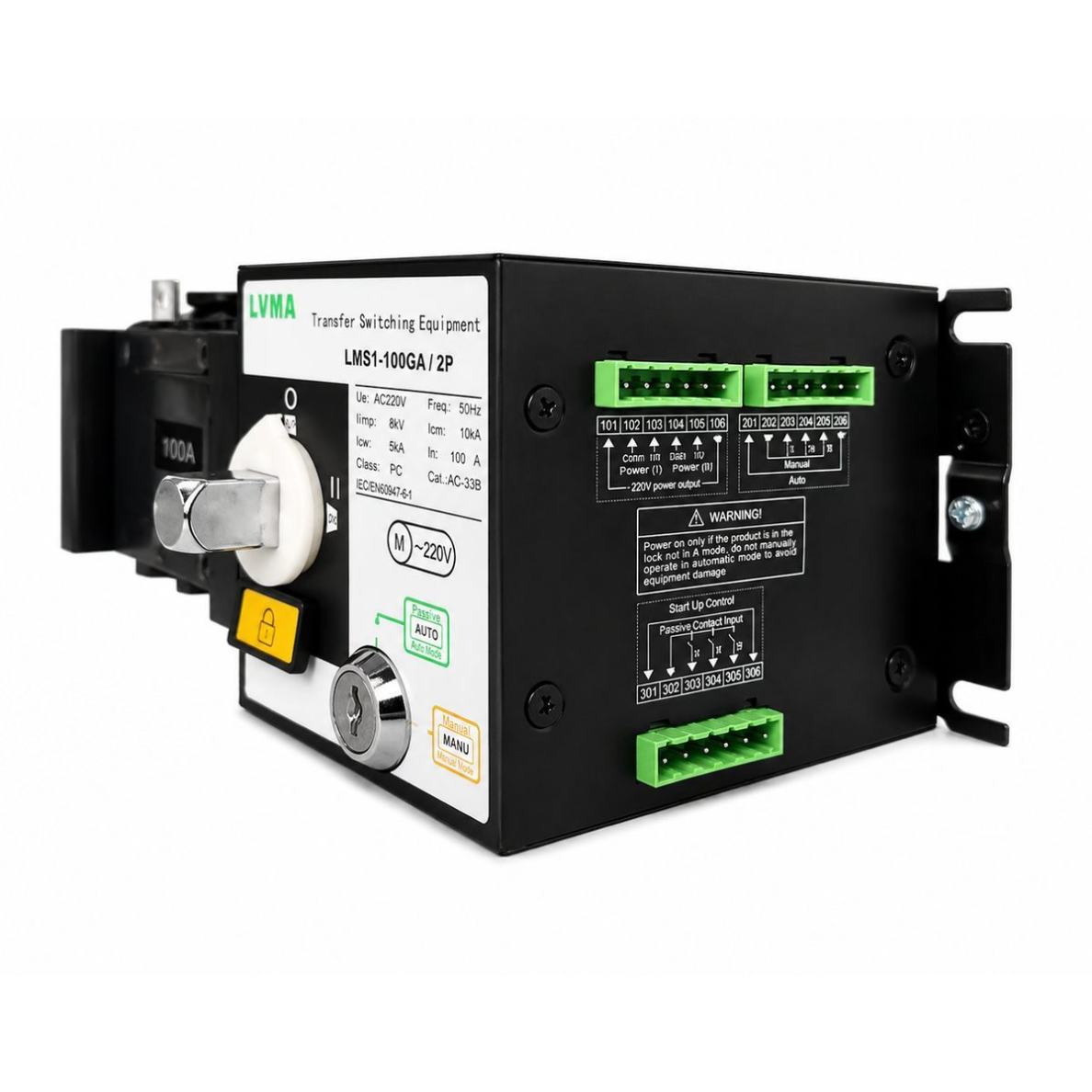 Modular automatic backup power transfer switch for generators (ATS) | 2P | 100A | 230V | 10kA | PC class | 50/60Hz 2 Modular automatic backup power transfer switch for generators (ATS) | 2P | 100A | 230V | 10kA | PC class | 50/60Hz 2