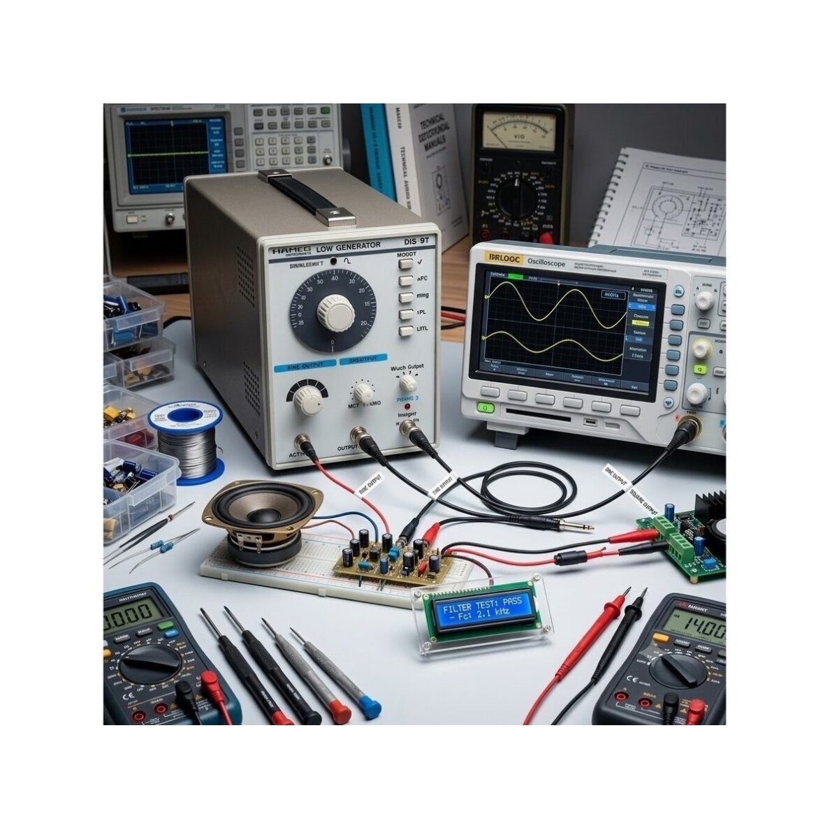 Low Frequency Signal Generator | Sine and Square Wave | 10 Hz–1 MHz | 600 Ω | For Audio and Electronics Testing 3 Low Frequency Signal Generator | Sine and Square Wave | 10 Hz–1 MHz | 600 Ω | For Audio and Electronics Testing 3