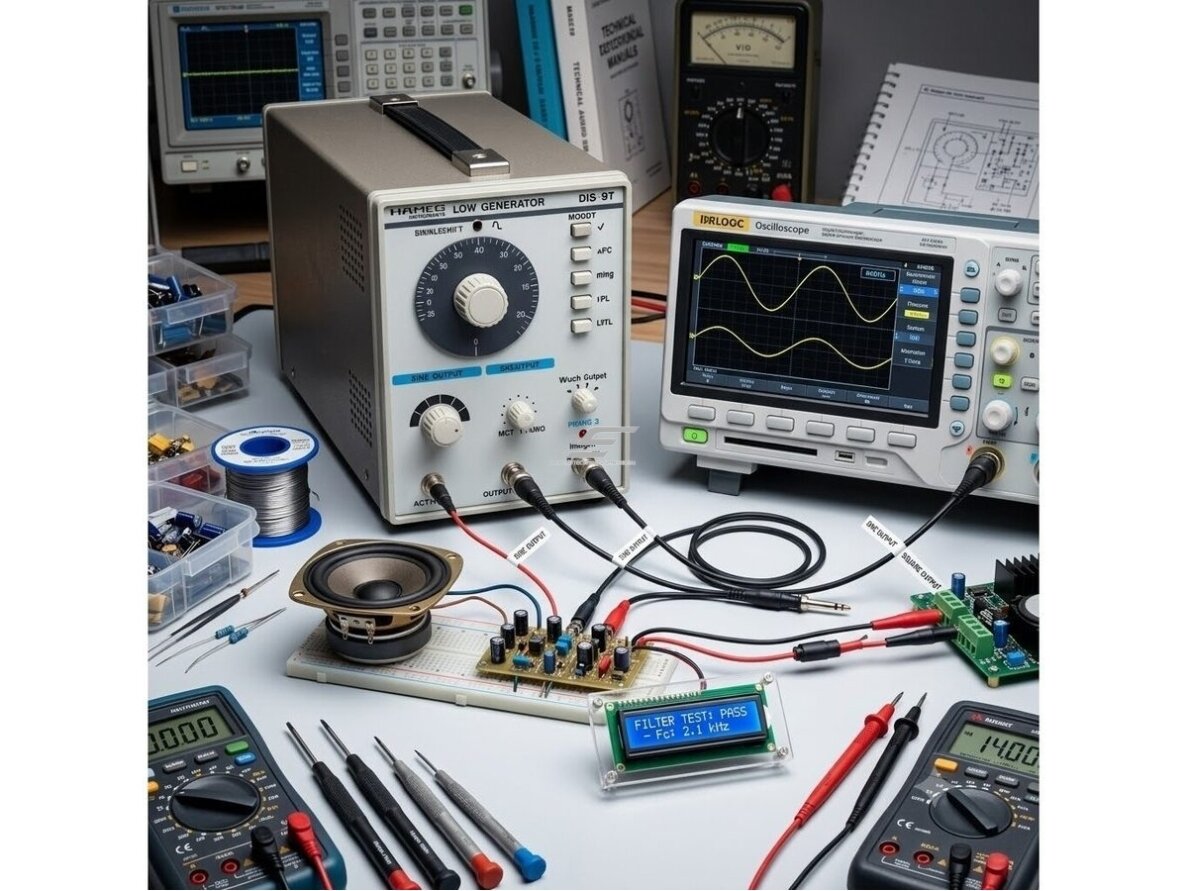 Žemo dažnio signalų generatorius | sinusinė ir stačiakampė banga | 10 Hz–1 MHz | 600 Ω | audio ir elektronikos testavimui 3 Žemo dažnio signalų generatorius | sinusinė ir stačiakampė banga | 10 Hz–1 MHz | 600 Ω | audio ir elektronikos testavimui 3