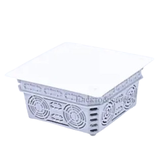 Distribution mounting box | grey | flush-mounted in wall | 153x153x77mm 1 Distribution mounting box | grey | flush-mounted in wall | 153x153x77mm 1