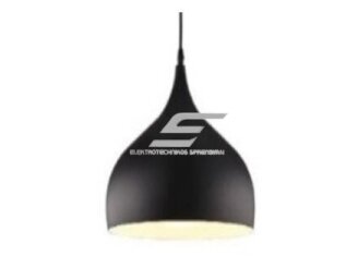 Pakabinamas šviestuvas | E27 | 1x35W | 230V | Ø320x250mm | su 1m kabeliu | be lempučių | IP20 | juodas korpusas | baltas vidus