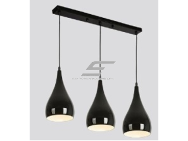 Pakabinamas šviestuvas | E14 | 3x20W | 230V | Ø150x320mm | su 1m kabeliu | be lempučių | IP20 | juodas korpusas | baltas vidus Pakabinamas šviestuvas | E14 | 3x20W | 230V | Ø150x320mm | su 1m kabeliu | be lempučių | IP20 | juodas korpusas | baltas vidus