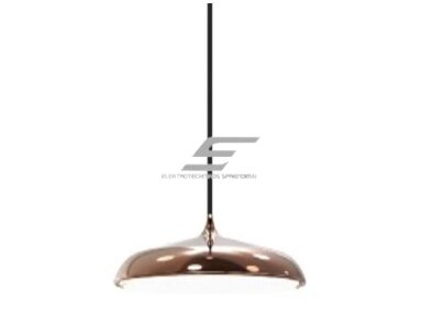Pakabinamas šviestuvas | E27 | 1x35W | 230V | Ø400x60mm | su 1m kabeliu | be lempučių | IP20 | auksinis korpusas | baltas vidus Pakabinamas šviestuvas | E27 | 1x35W | 230V | Ø400x60mm | su 1m kabeliu | be lempučių | IP20 | auksinis korpusas | baltas vidus