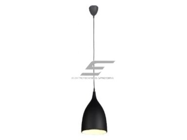 Pakabinamas šviestuvas | E27 | 1x35W | 230V | Ø300x330mm | su 1m kabeliu | be lempučių | IP20 | juodas korpusas | baltas vidus Pakabinamas šviestuvas | E27 | 1x35W | 230V | Ø300x330mm | su 1m kabeliu | be lempučių | IP20 | juodas korpusas | baltas vidus