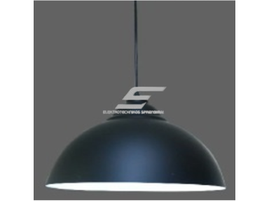 Pakabinamas šviestuvas | E27 | 1x35W | 230V | Ø380x230mm | su 1m kabeliu | be lempučių | IP20 | juodas korpusas | baltas vidus Pakabinamas šviestuvas | E27 | 1x35W | 230V | Ø380x230mm | su 1m kabeliu | be lempučių | IP20 | juodas korpusas | baltas vidus