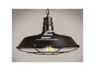 Pakabinamas šviestuvas | su grotelėmis | E27 | 1x35W | 230V | Ø360x260mm | su 1m kabeliu | be lempučių | IP20 | juodas Pakabinamas šviestuvas | su grotelėmis | E27 | 1x35W | 230V | Ø360x260mm | su 1m kabeliu | be lempučių | IP20 | juodas