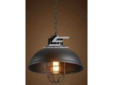 Pakabinamas šviestuvas | su grotelėmis | E27 | 1x35W | 230V | Ø360x200mm | su 1m kabeliu | be lempučių | IP20 | juodas Pakabinamas šviestuvas | su grotelėmis | E27 | 1x35W | 230V | Ø360x200mm | su 1m kabeliu | be lempučių | IP20 | juodas