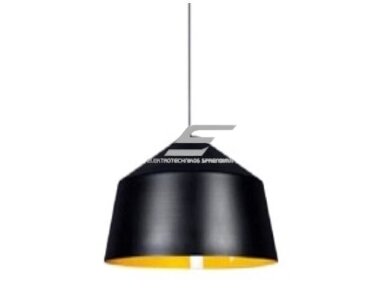 Pakabinamas šviestuvas | E27 | 1x35W | 230V | Ø280x200mm | su 1m kabeliu | be lempučių | IP20 | juodas korpusas | auksinis vidus Pakabinamas šviestuvas | E27 | 1x35W | 230V | Ø280x200mm | su 1m kabeliu | be lempučių | IP20 | juodas korpusas | auksinis vidus