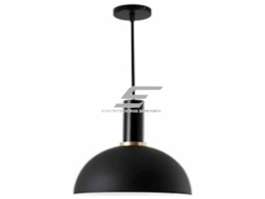 Pakabinamas šviestuvas | E27 | 1x35W | 230V | Ø300x250mm | su 1m kabeliu | be lempučių | IP20 | juodas korpusas | baltas vidus Pakabinamas šviestuvas | E27 | 1x35W | 230V | Ø300x250mm | su 1m kabeliu | be lempučių | IP20 | juodas korpusas | baltas vidus