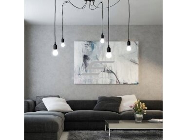 Pakabinamas šviestuvas | E27 | 5x20W | 230V | 800x1000mm | 1,8m juodas medžiaginis kabelis | be lempučių | IP20 | juodas | ORO06021 | 5902533197736 Pakabinamas šviestuvas | E27 | 5x20W | 230V | 800x1000mm | 1,8m juodas medžiaginis kabelis | be lempučių | IP20 | juodas | ORO06021 | 5902533197736