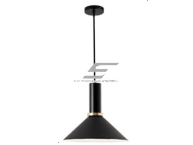 Pakabinamas šviestuvas | E27 | 1x35W | 230V | Ø250x230mm | su 1m kabeliu | be lempučių | IP20 | juodas korpusas | baltas vidus Pakabinamas šviestuvas | E27 | 1x35W | 230V | Ø250x230mm | su 1m kabeliu | be lempučių | IP20 | juodas korpusas | baltas vidus