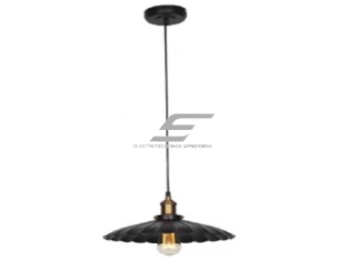 Pakabinamas šviestuvas | E27 | 1x35W | 230V | Ø300x130mm | su 1m kabeliu | be lempučių | IP20 | juodas Pakabinamas šviestuvas | E27 | 1x35W | 230V | Ø300x130mm | su 1m kabeliu | be lempučių | IP20 | juodas