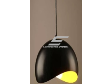 Pakabinamas šviestuvas | E27 | 1x35W | 230V | Ø280x250mm | su 1m kabeliu | be lempučių | IP20 | juodas korpusas | geltonas vidus Pakabinamas šviestuvas | E27 | 1x35W | 230V | Ø280x250mm | su 1m kabeliu | be lempučių | IP20 | juodas korpusas | geltonas vidus
