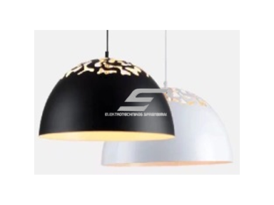 Pakabinamas šviestuvas | E27 | 1x35W | 230V | Ø400x200mm | su 1m kabeliu | be lempučių | IP20 | juodas korpusas | baltas vidus Pakabinamas šviestuvas | E27 | 1x35W | 230V | Ø400x200mm | su 1m kabeliu | be lempučių | IP20 | juodas korpusas | baltas vidus
