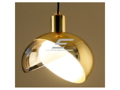 Pakabinamas šviestuvas | E27 | 1x35W | 230V | Ø200x260mm | su 1m kabeliu | be lempučių | IP20 | auksinis Pakabinamas šviestuvas | E27 | 1x35W | 230V | Ø200x260mm | su 1m kabeliu | be lempučių | IP20 | auksinis